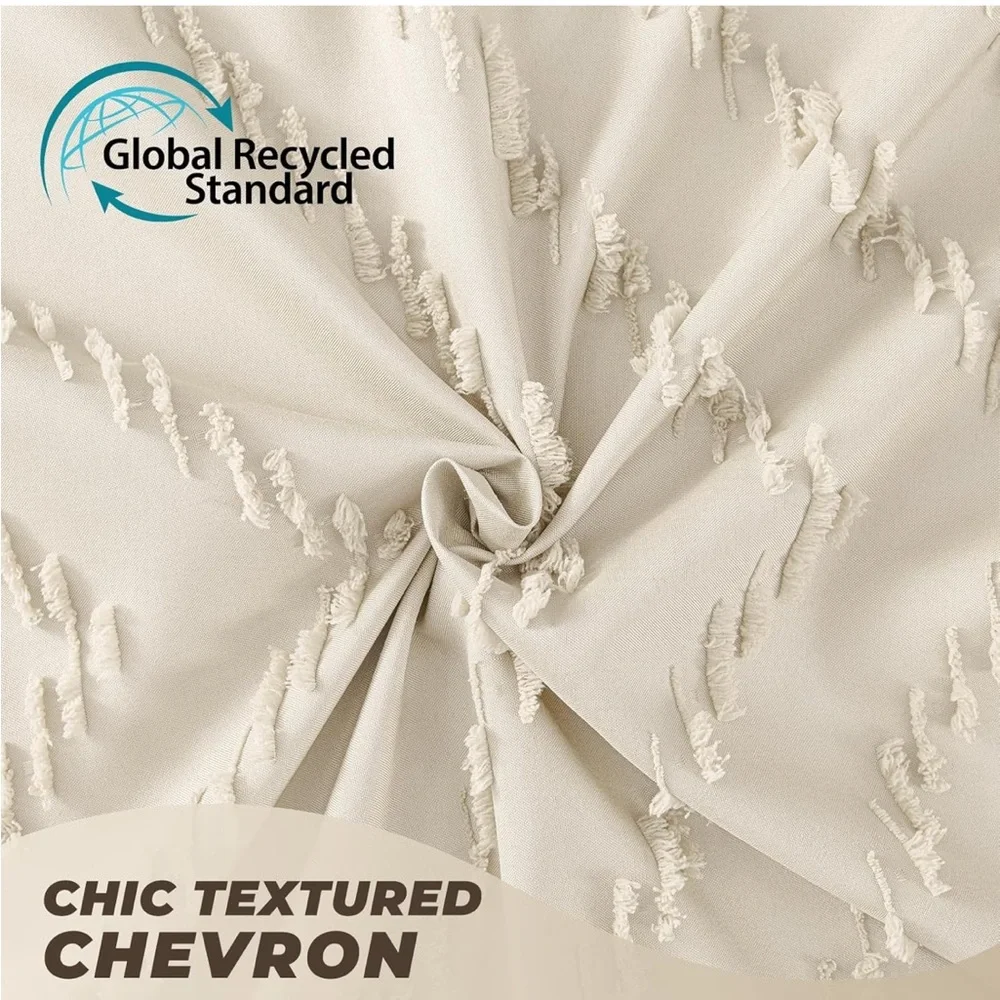 Extra Long (96” long) Chevron Boho Shower Curtain